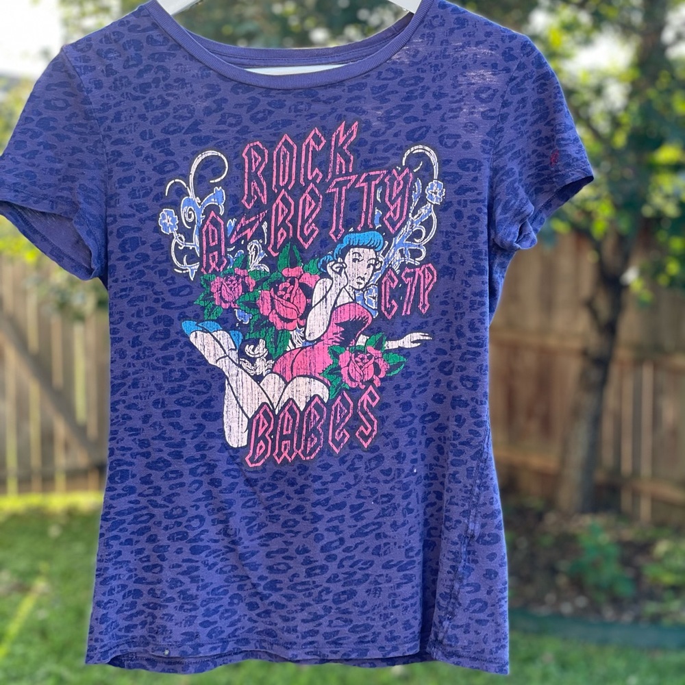 VTG Y2K C7P Chip & Pepper Rock A Bette Babes Cheetah Print Babydoll T-shirt Sz M